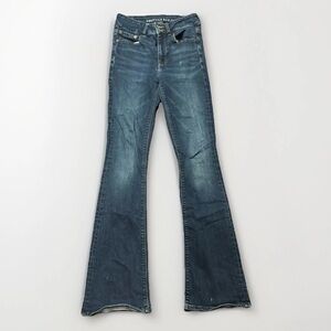 American Eagle Super Stretch Hi-Rise Artist Flare Jeans Women’s 4 Regular Dark